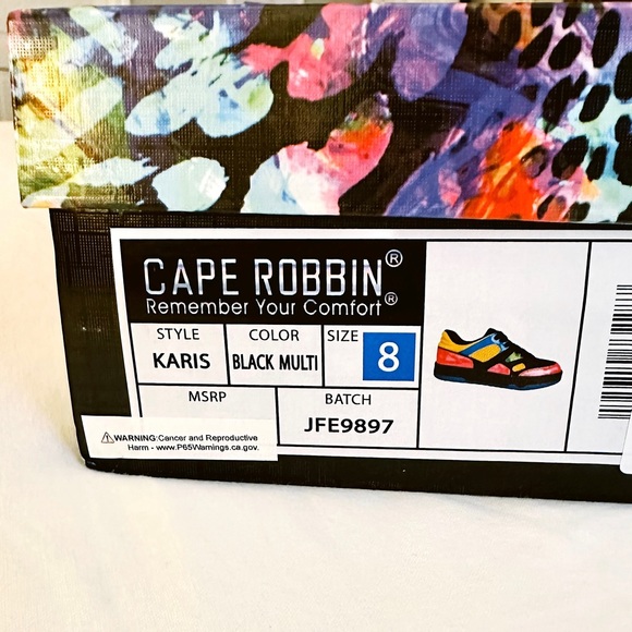 Cape Robbin “Karis” Black Multicolored Sneakers Size 8 - Picture 9 of 10